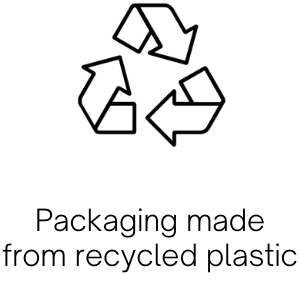 Packaging made from recycled plastic