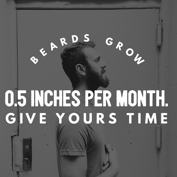 Beards grow half inch per month | stubble & 'stache