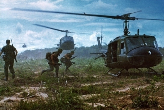 Infantry board helos during the Vietnam War. Photo credit: US Army