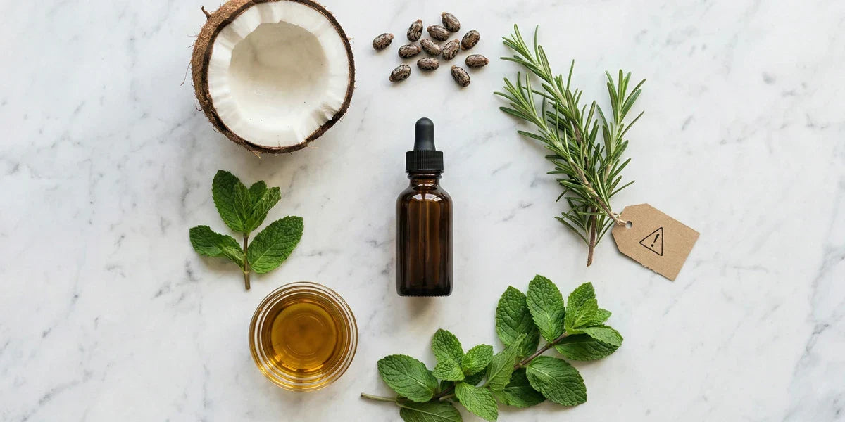 Beard growth oils compared: castor oil, peppermint oil, rosemary oil, coconut oil, and tea tree oil with research verdicts