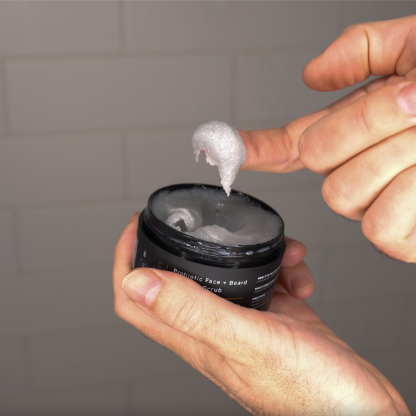 Exfoliate Face + Beard Scrub The Best Face Scrub for Men stubble + 'stache