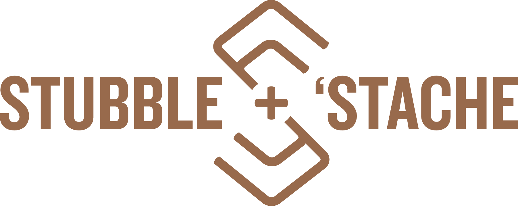 stubble + 'stache logo