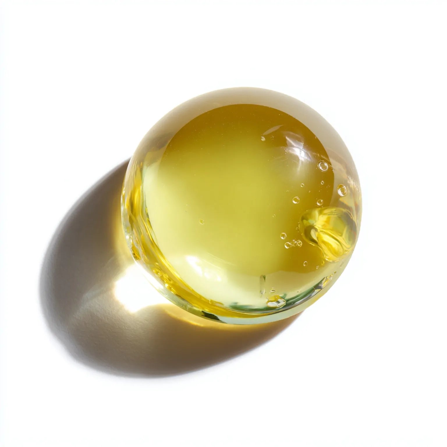 Golden droplet of Panthenol (Pro-Vitamin B5), a powerful hydrating and soothing ingredient for healthier skin and beard used in stubble + 'stache men's skincare products