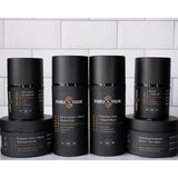 Made from recycled plastic. Sustainable men's skin care and beard care