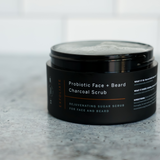 Exfoliate: Probiotic Face + Beard Charcoal Sugar Scrub