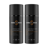 Beard Care Starter Kit. One 3.4 fl oz airless pump of Hydrate Daily Probiotic Facial + Beard Moisturizer and one 3.4 fl oz airless pump of Cleanse: Probiotic Face + Beard Wash by stubble + 'stache